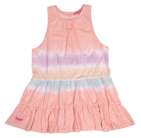 Simply Tiedye Gather Tank - Pink - by Simply Southern