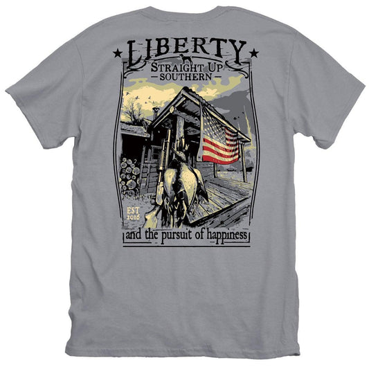 Liberty and the Pursuit of Happiness (Men's Short Sleeve T-Shirt) by Straight Up Southern