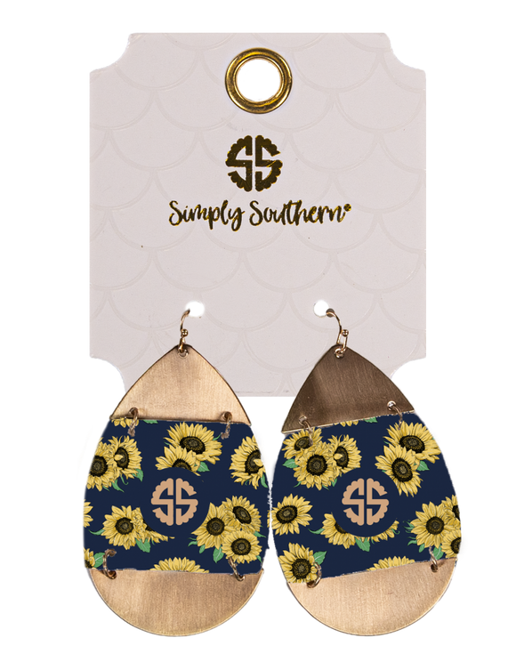 Embossed Earring - Sunflower - by Simply Southern