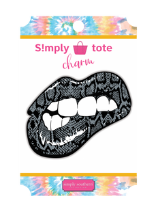 Simply Tote Silicone Charm - Snake Lips  - by Simply Southern