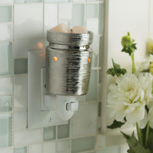 Brushed Chrome Pluggable Warmer - by Candle Warmer Etc.