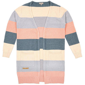 Chenille Stripe Cardigan - Orange - by Simply Southern