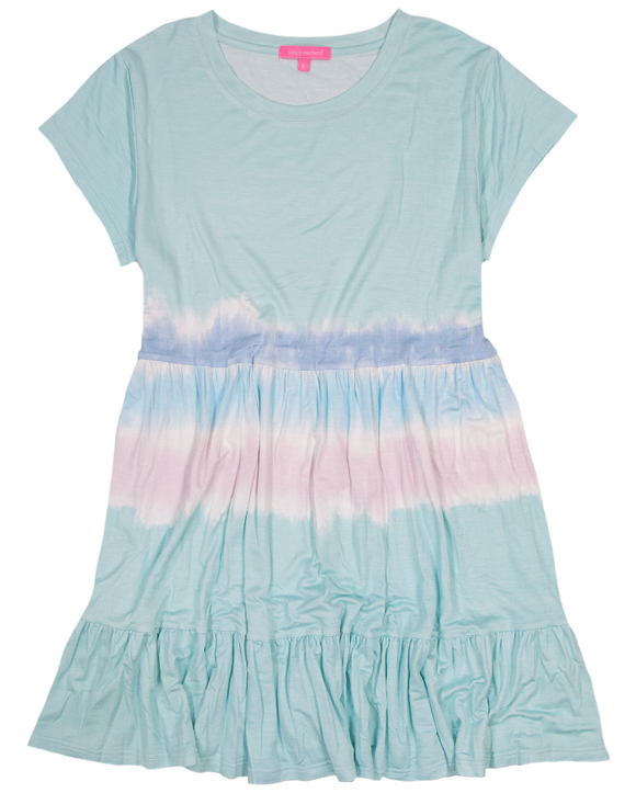 Simply Tiedye Gather Babydoll Dress- Blue - by Simply Southern