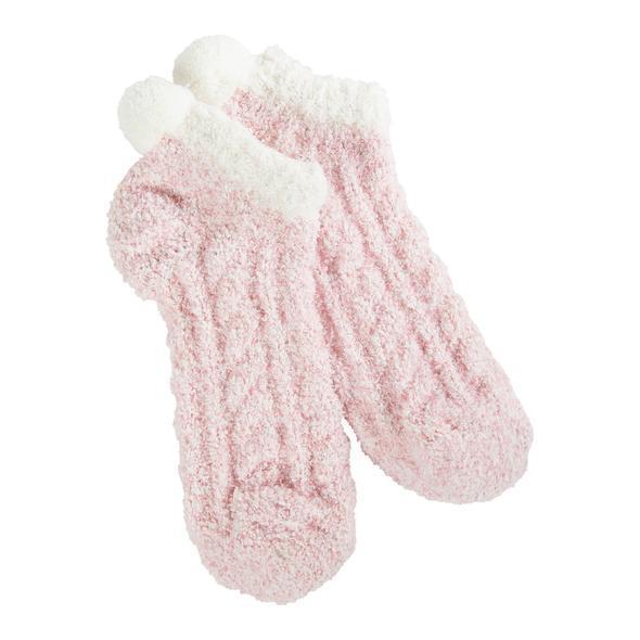 Cozy Pom Low - Adobe Rose - by World's Softest Socks