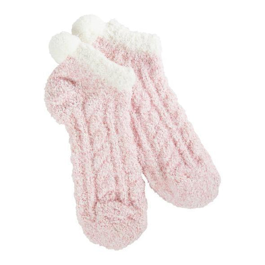 Cozy Pom Low - Adobe Rose - by World's Softest Socks