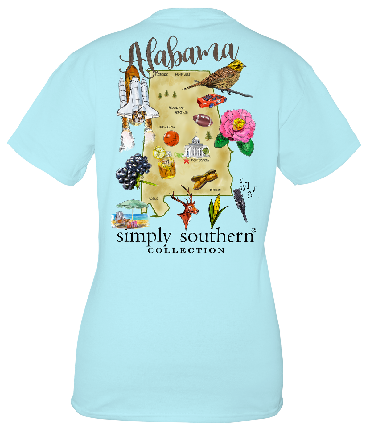 Alabama State (Short Sleeve T-Shirt) by Simply Southern