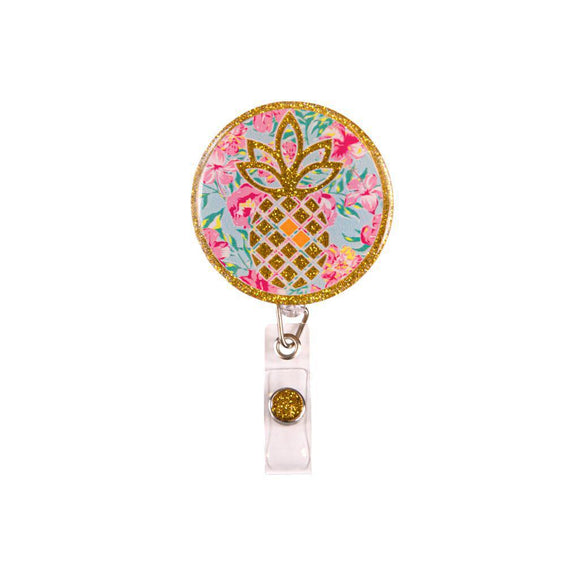 Badge Reel - Pineapple - by Simply Southern