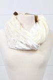 Crushed Velvet Infinity Knit Scarves (CC Beanie Exclusive Scarf) by Girlie Girl Originals