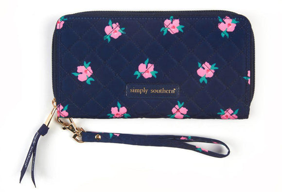 Quilted Wristlet Phone Wallet - Rose - by Simply Southern