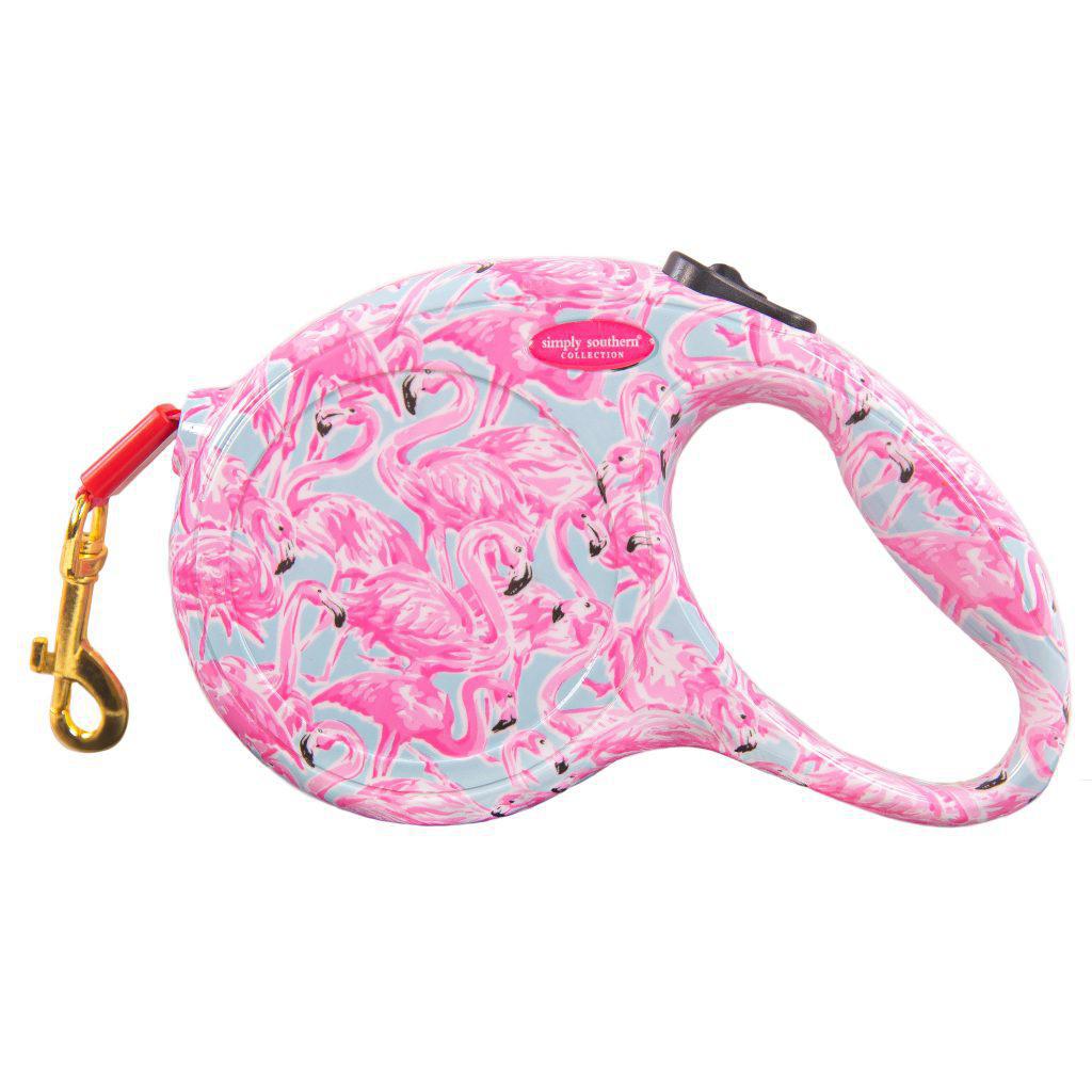 Retractable Dog Leash - Flamingo - by Simply Southern