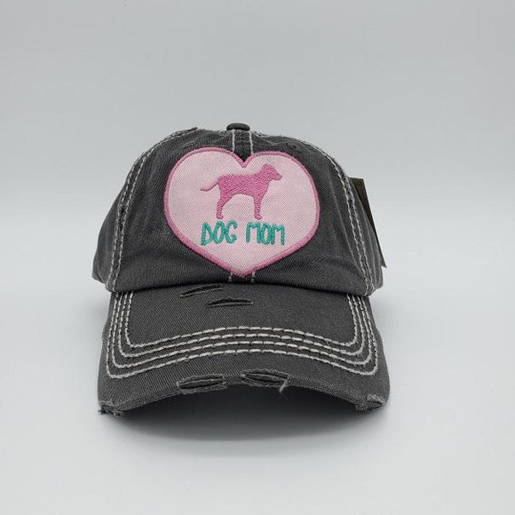 Dog Mom Heart Hat (Baseball Cap)