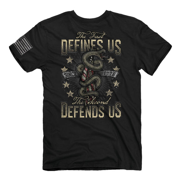 The Second Defends Us (Men's Short Sleeve T-Shirt) by Buckwear