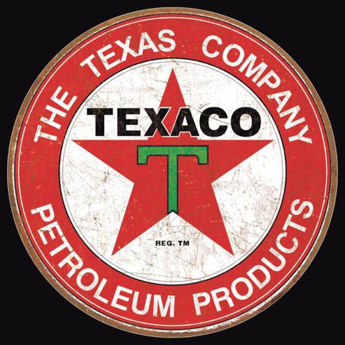 Texaco Round - Vintage-style Tin Sign