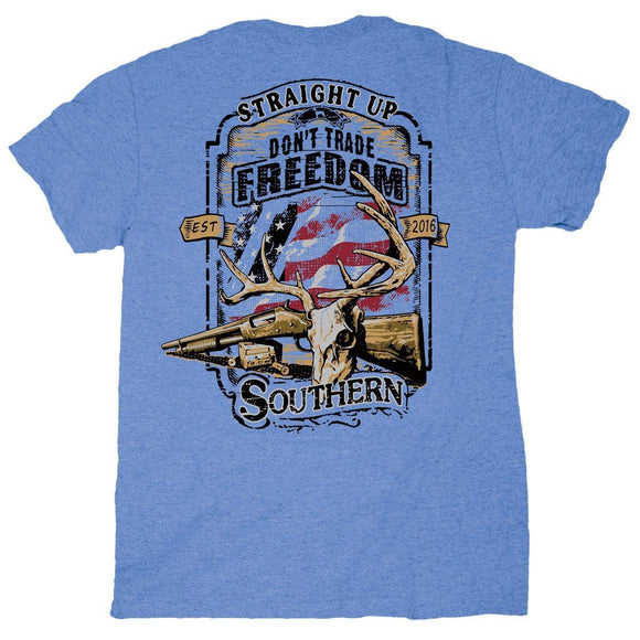 Don't Trade Freedom (Men's Short Sleeve T-Shirt) by Straight Up Southern