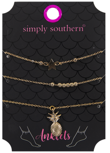 Pineapple Anklet Set - by Simply Southern