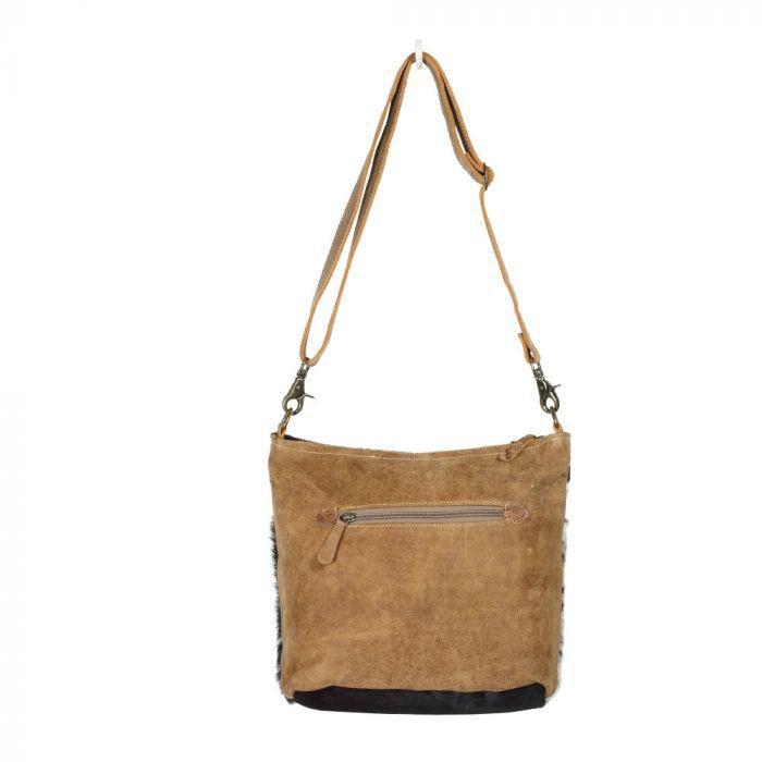 DOUBLE ZIPPER HAIRON SHOULDER BAG - by Myra