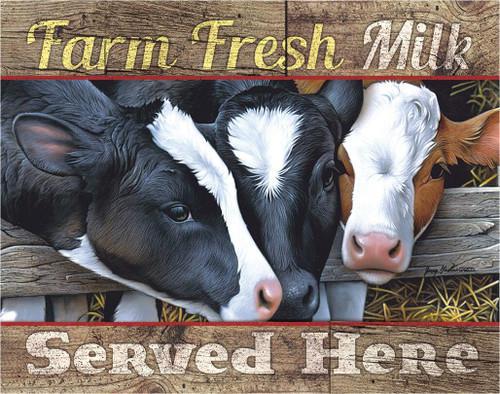 Farm Fresh Milk - Vintage-style Tin Sign