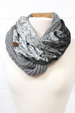 Crushed Velvet Infinity Knit Scarves (CC Beanie Exclusive Scarf) by Girlie Girl Originals