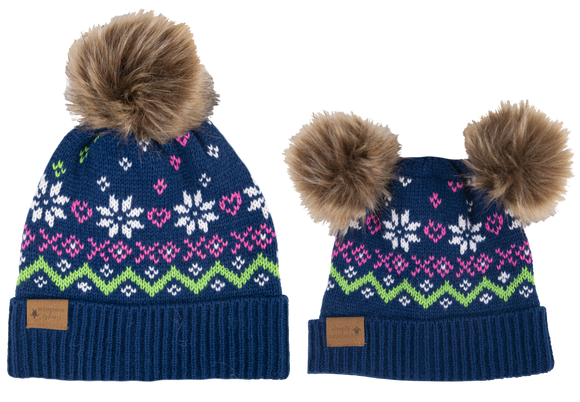 Mommy & Me Simply Beanie - Sweater Navy Set - by Simply Southern