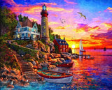 Lighthouse Sunset Puzzle -1000pc - by White Mountain