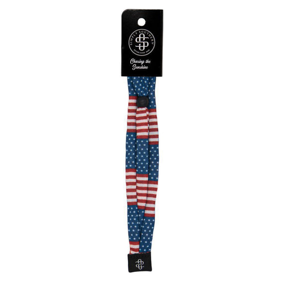 Men's Cloth Sunglass Strap - Flag - by Simply Southern