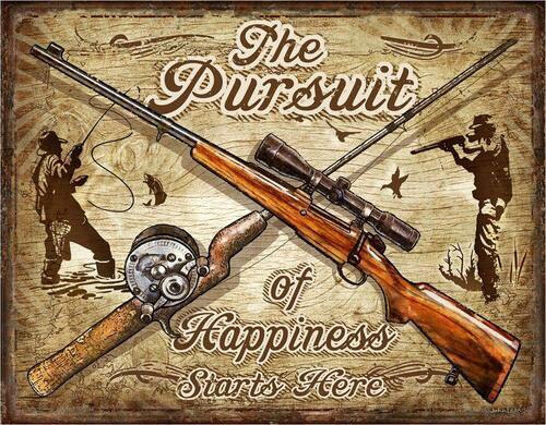 Pursuit Happiness - Vintage-style Tin Sign