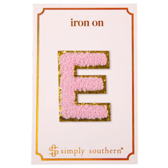 Iron on Patch Pink Letter - E - by Simply Southern