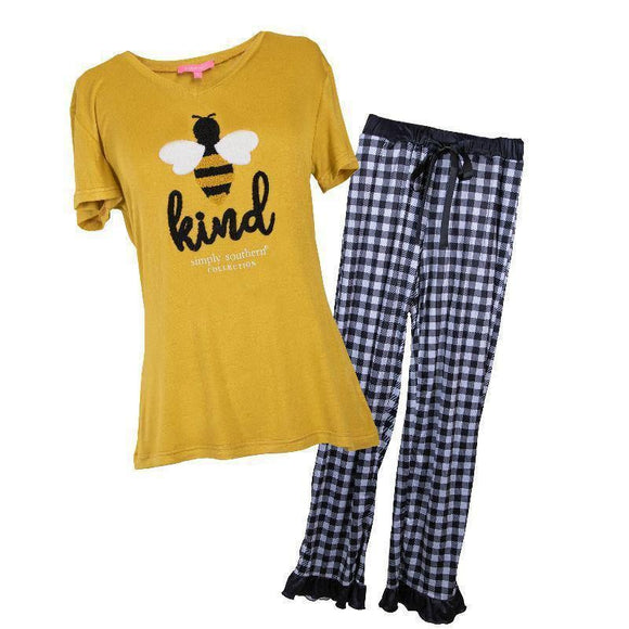 Bee Kind - Pant Pajama Set - by Simply Southern Buy at Here Today Gone Tomorrow! (Rome, GA)