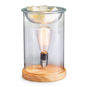 Edison Bulb Wood and Glass Illumination Warmer - by Candle Warmers Etc.