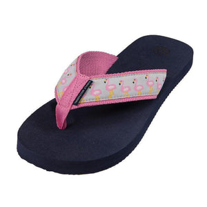 Flamingo - Women's Woven Flipflops - by Simply Southern