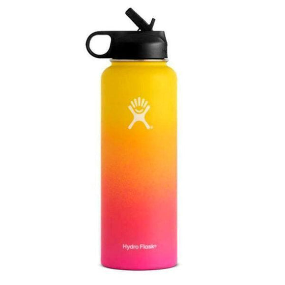Yellow Straw Hydroflask Water Bottle Hydro Flask 64 Oz Yellow