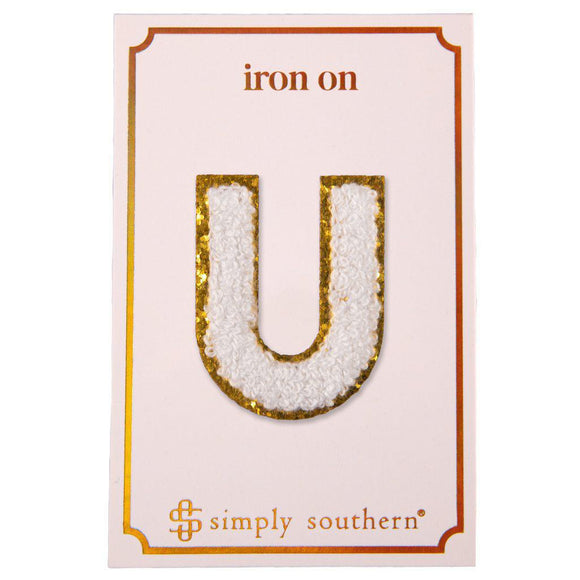 Iron on Patch White Letter - U - by Simply Southern