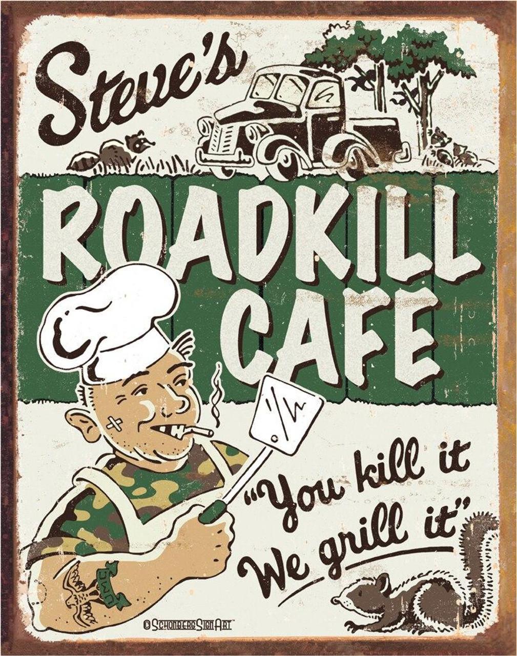 Steve's Cafe - Vintage-style Tin Sign