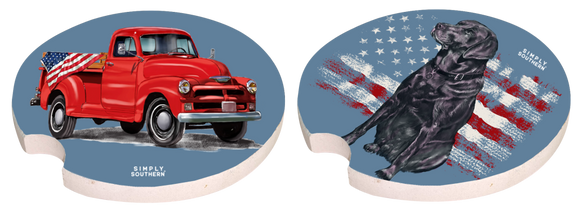 2 Pack Car Coaster - Truck - by Simply Southern