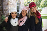 Crushed Velvet Infinity Knit Scarves (CC Beanie Exclusive Scarf) by Girlie Girl Originals