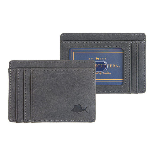 Guy's Leather Wallet - Blk Fish - by Simply Southern