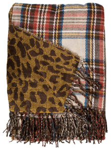 Double Scarf - Leo/PlaidBrown - by Simply Southern Buy at Here Today Gone Tomorrow! (Rome, GA)