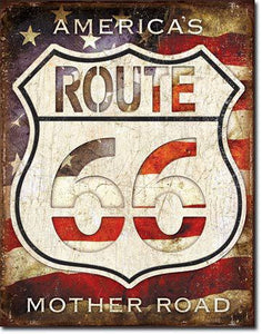 RT66 - American Road - Vintage-style Tin Sign