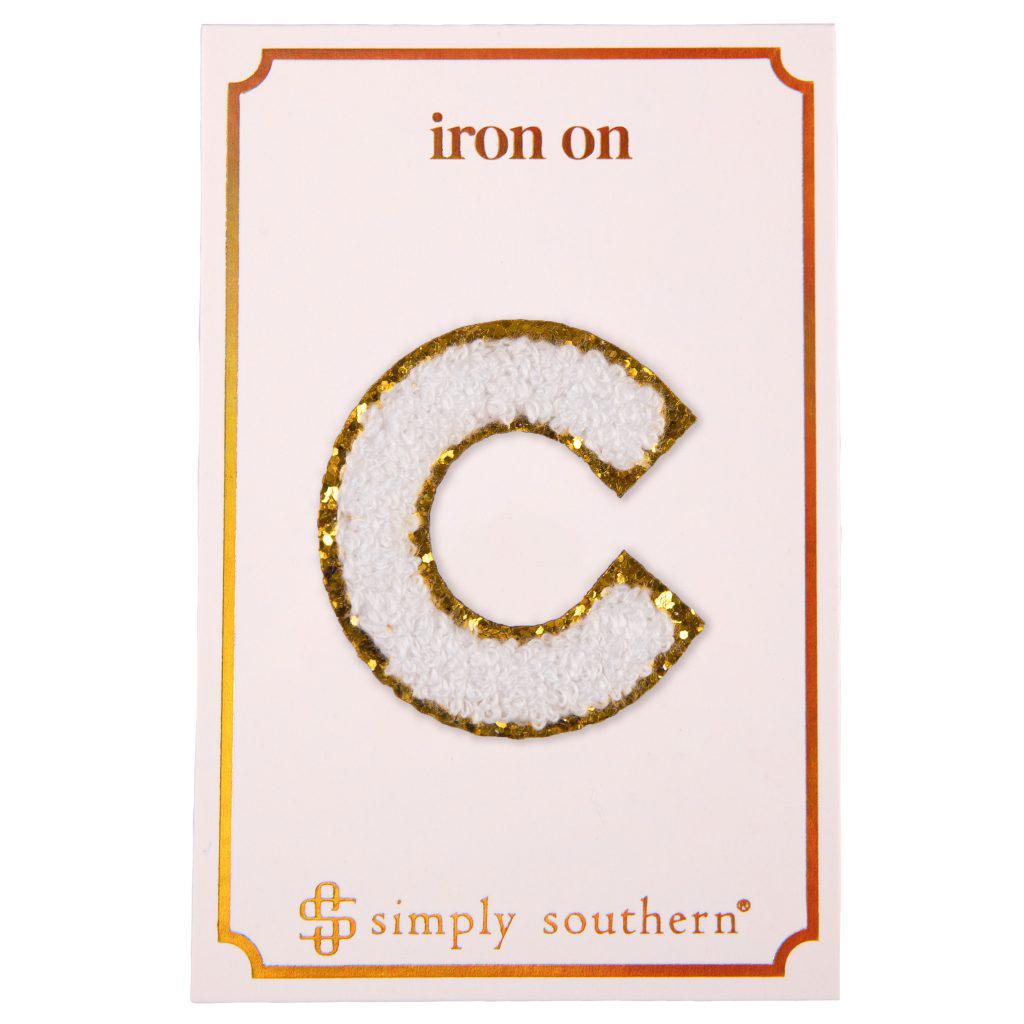 Iron on Patch White Letter - C - by Simply Southern