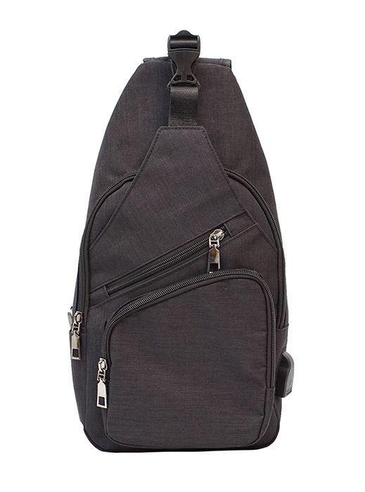 Anti-Theft Day Large Sling Bag - Black - by Calla