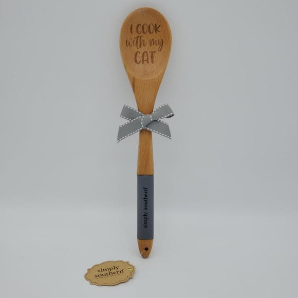 Wooden Spoon - I cook with my Cat - by Simply Southern Buy at Here Today Gone Tomorrow! (Rome, GA)