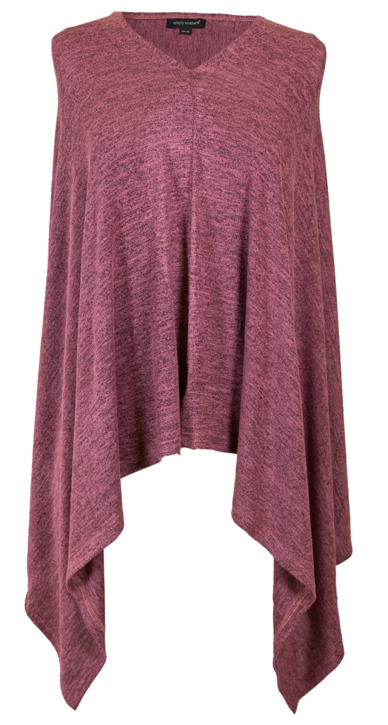 Knit Poncho - Maroon - by Simply Southern Buy at Here Today Gone Tomorrow! (Rome, GA)