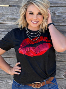 Red Foil Lips  (T-Shirts) by Texas True Threads