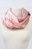 Crushed Velvet Infinity Knit Scarves (CC Beanie Exclusive Scarf) by Girlie Girl Originals