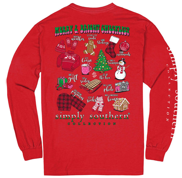 Merry List (Youth Long Sleeve T-Shirt) by Simply Southern