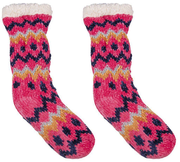 Chevron Camper Socks - Pink - by Simply Southern