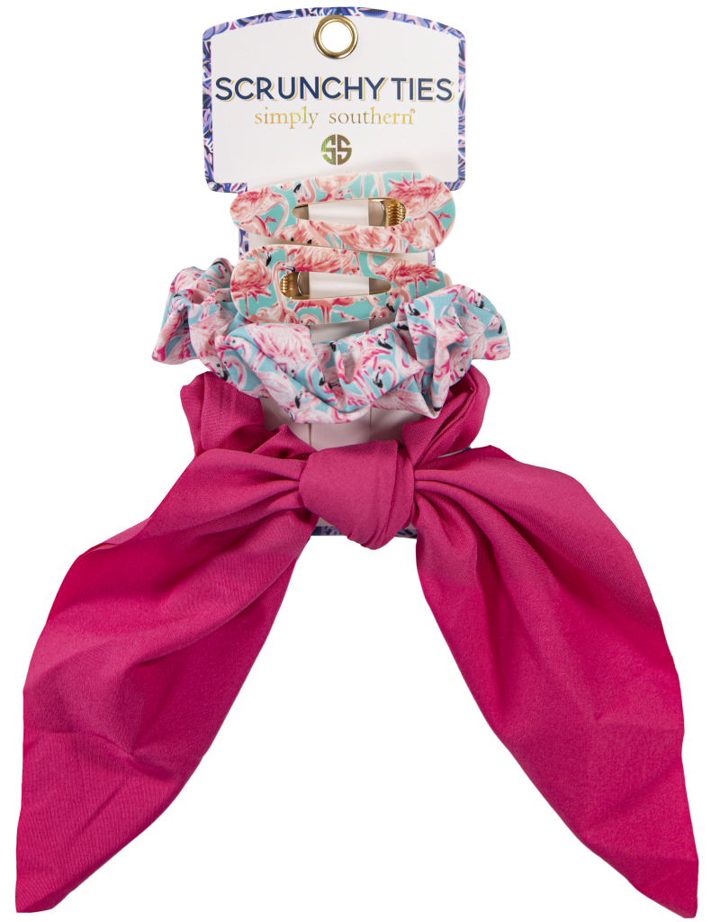 Scrunchy Ties - Flamongo - by Simply Southern