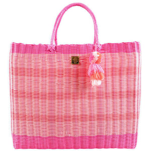 Pink Stripe - Key Largo Large Tote Bag - by Simply Southern