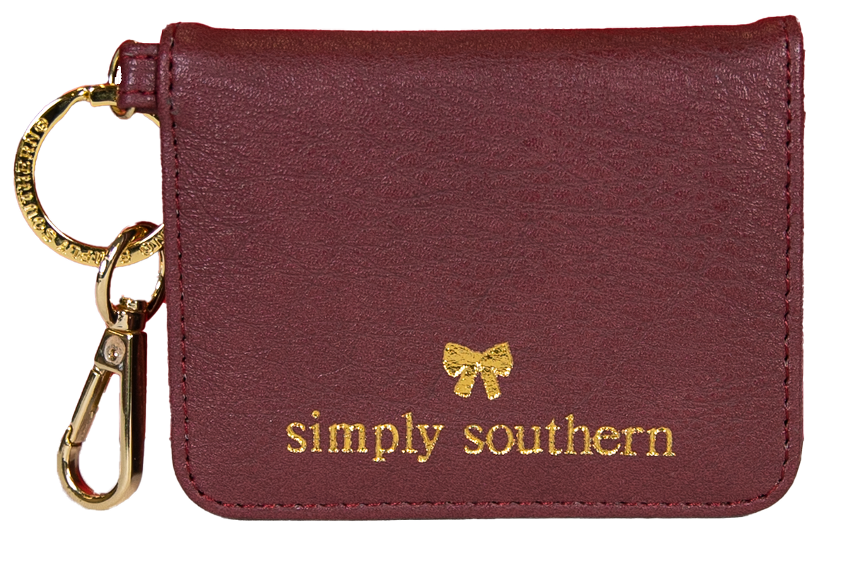 Vegan Leather Butterfly Wallet - Maroon - by Simply Southern Buy at Here Today Gone Tomorrow! (Rome, GA)