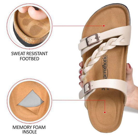 VIKING OFF WHITE STRAPPY SANDALS - BY AEROTHOTIC